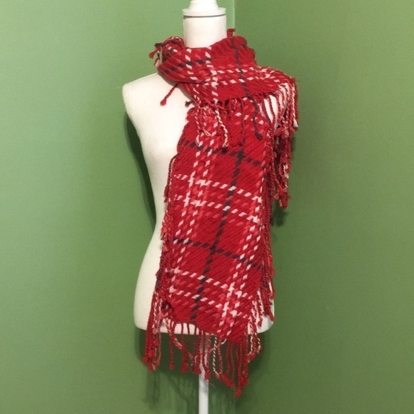 Talbots Accessories - Talbots plaid scarf with fringe all around